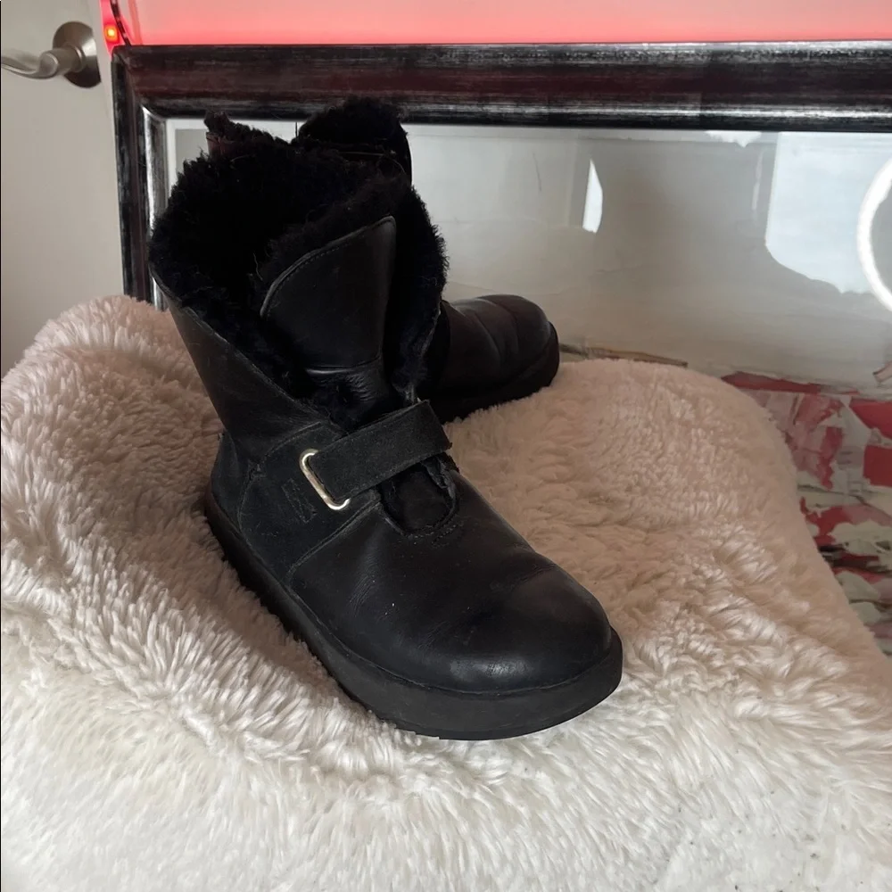 UGG Black Winter Boots with Buckle